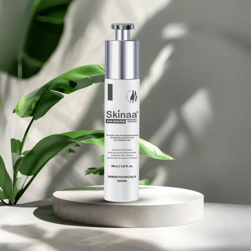 Skinaa AHA BHA PHA Gentle Exfoliating Serum | Acne & Blackhead Control | 30 ml